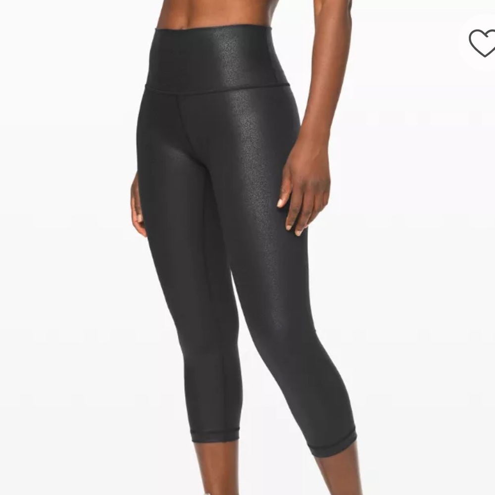 Wunder Under HR Crop 21” size 4 shimmer shine leggings women’s